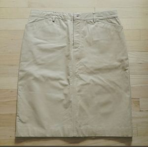 Tommy Hilfiger Camel Leather Skirt 12